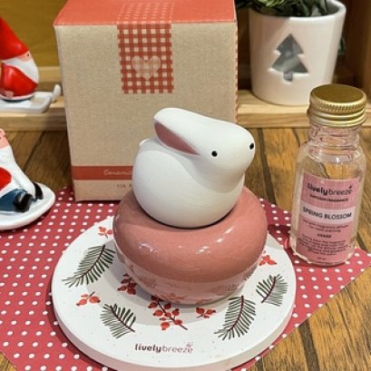 Mini Bunny Ceramic Diffuser for desktop or car กระต่ายจิ๋วเซรามิคกระจายกลิ่นหอม