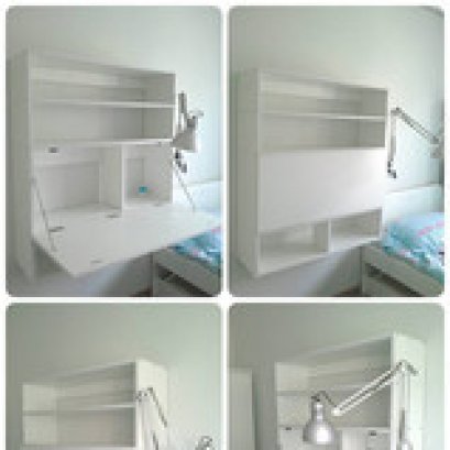 DIY ออกแบบเอง ตกแต่งเอง ใช้เอง  โต๊ะ 2 in 1 สำหรับห้องขนาดเล็ก