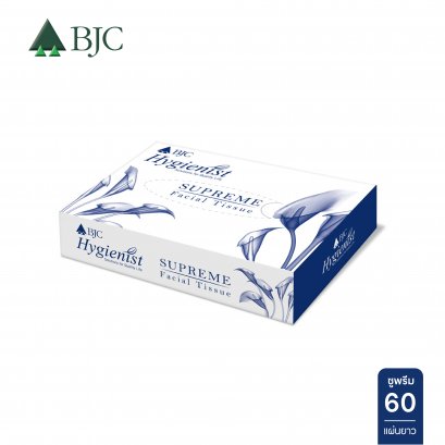 กระดาษเช็ดหน้า บีเจซีฯ ซูพรีม 60 แผ่นยาว