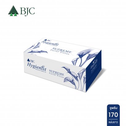 กระดาษเช็ดหน้า บีเจซีฯ ซูพรีม 170 แผ่นยาว