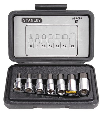 89-099ชุดลูกบ็อกเดือย 6เหลี่ยม1/2" 7ชิ้น