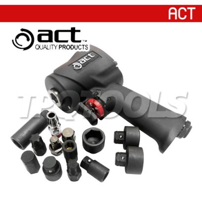 AWR9202K-13 ชุดบล็อกลมสลับหัวได้ 3/8&quot;-1/2&quot; แรงบิด 600 ฟุตปอนด์/814 NM.+ พร้อมอุปกรณ์ ACT