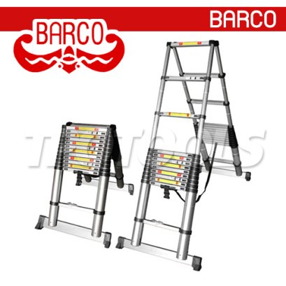 TPQ-BATL13 บันไดยืดหดได้อเนกประสงค์ ทรงเอ (อลูมิเนียม) 13 ขั้น 3.8 เมตร "BARCO"