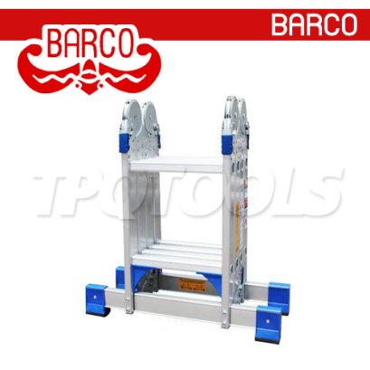 TPQ-AL-M1 (4 x 2 - 8 ขั้น) บันไดอเนกประสงค์อลูมิเนียม กาง พาด ทรง M รุ่น M1 ขนาด 4 x 2 (8 ขั้น) BARCO