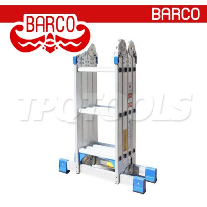 TPQ-AL-M2 (4 x 3 - 12 ขั้น) บันไดอเนกประสงค์อลูมิเนียม กาง พาด ทรง M รุ่น M2 ขนาด 4 x 3 (12 ขั้น) BARCO