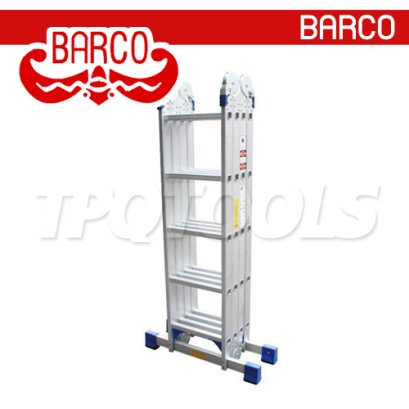 TPQ-AL-M4 (4 x 5 - 20 ขั้น) บันไดอเนกประสงค์อลูมิเนียม กาง พาด ทรง M รุ่น M4 ขนาด 4 x 5 (20 ขั้น) BARCO