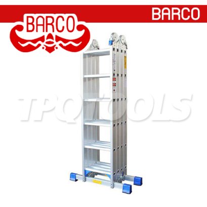 TPQ-AL-M5 (4 x 6 - 24 ขั้น) บันไดอเนกประสงค์อลูมิเนียม กาง พาด ทรง M รุ่น M5 ขนาด 4 x 6 (24 ขั้น) BARCO