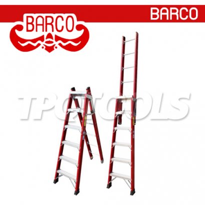 TPQ-BCFBSA6 (6 ขั้น) บันไดไฟเบอร์กลาสทรงเอ-เลื่อน BARCO