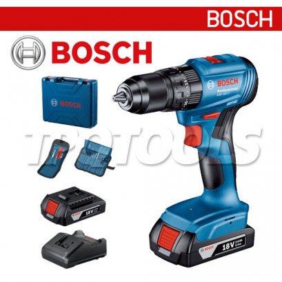 GSB 185-LI BRUSHLESS สว่านกระแทกไร้สาย 18V + อุปกรณ์เสริม 23 ชิ้น (06019K31K2)