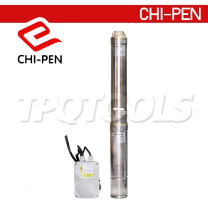 CP4-70B (ครบชุด) ปั๊มสูบน้ำบาดาลบอดี้สแตนเลส ข้อต่อท่อทองเหลือง ขนาดท่อ 1.1/4 นิ้ว ส่งสูงสุด 70 เมตร 10 ใบพัด กำลังไฟ 750W 220V CHIPEN