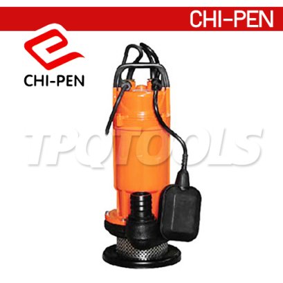 WD-370F ปั๊มแช่บอดี้อลูมิเนียม ขนาดท่อ 1.5 นิ้ว มีลูกลอย ส่งสูงสุด 10 เมตร มอเตอร์ 370W 220V CHIPEN