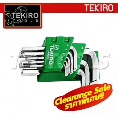 TKWHK08SMS ประแจแอลหกเหลี่ยมชุดสั้น 2.0-10 มม. (8 ตัว)