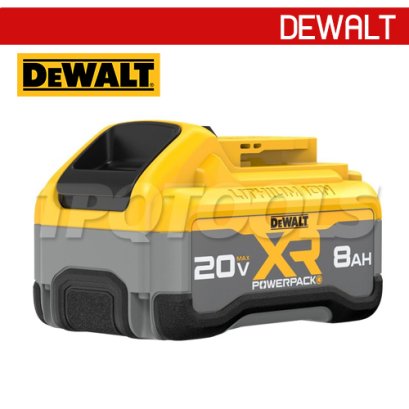 DCB2108-B1 แบตเตอรี่ 20V MAX 8.0AH POWERPACK ขนาดบางฐานกว้าง เสริมยางกันลื่น "DEWALT" ดีวอลท์