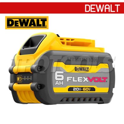 DCB606-B1 แบตเตอรี่ 20V/60V MAX FLEXVOLT 6.0AH ใช้ได้ทั้งเครื่อง 20V, 60V MAX"DEWALT" ดีวอลท์