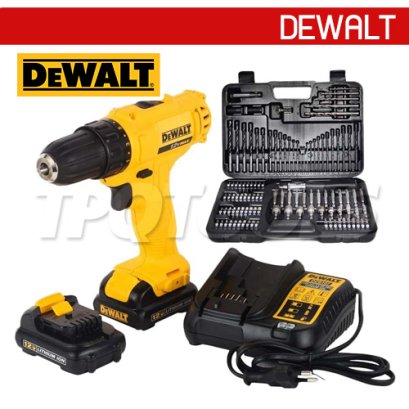 DCD700S2A-B1 สว่านไขควงไร้สาย 12V MAX ขนาด 10 มม. แรงบิดสูงสุด 24NM./1500 RPM พร้อมแบตเตอรี่ 15AH + แท่นชาร์จ + แถมชุดดอก 109 ชิ้น (ครบชุด) "DEWALT" ดีวอลท์