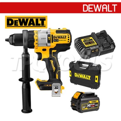 DCD999TI-B1 สว่านกระแทกไร้สาย 20V MAX (ไร้แปรงถ่าน) ขนาด 13 มม. แรงบิดสูงสุด 126NM./2250RPM-38250RPM พร้อมแบตเตอรี่ 6.0AH FLEXVOLT + แท่นชาร์จ (ครบชุด) "DEWALT" ดีวอลท์