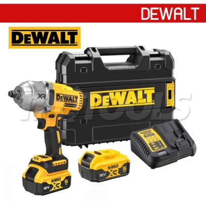 DCF900P2T-B1 บล็อกกระแทกไร้สาย 1/2" 20V MAX ไร้แปรงถ่าน แรงบิดสูงสุด 1396 NM. ความเร็วรอบ 2000 RPM พร้อมแบตเตอรี่ 5.0AH "DEWALT" ดีวอลท์