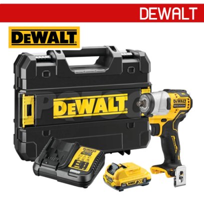 DCF902N-KR บล็อกกระแทกไร้สาย 3/8" 12V MAX. (ขนาดเล็กน้ำหนักเบา) ไร้แปรงถ่าน แรงบิดสูงสุด 168NM. ความเร็วรอบ 2850 RPM พร้อมแบตเตอรี่ 2.0AH + แท่นชาร์จ "DEWALT" ดีวอลท์