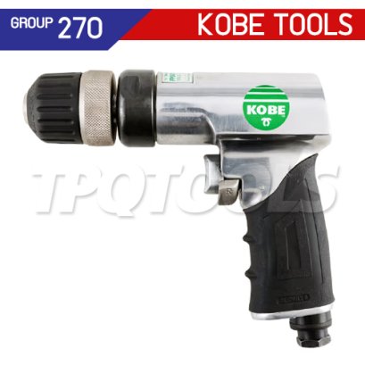 KBE2702152K สว่านลมทรงปืน 10 มม. (3/8") เหมาะสำหรับงานเจาะและขันสกรู ด้ามจับแบบคอมโพสิต จับถนัดมือ สำหรับงานหนัก REVERSIBLE PISTOL DRILL "KOBETOOLS" สินค้าประเทศอังกฤษ