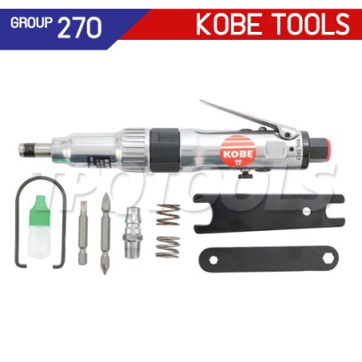 KBE2703800K (SS1525K) ชุดไขควงลมคอตรง พร้อมดอกไขควง 1/4" NPT STRAIGHT SCREWDRIVER KIT "KOBETOOLS" สินค้าประเทศอังกฤษ