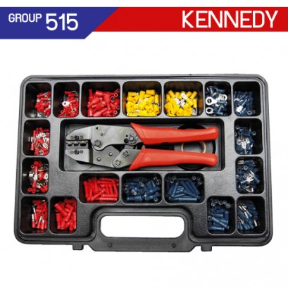 KEN-515-5540K คีมย้ำหางปลาชุด รุ่นงานหนัก 552 ตัวชุด