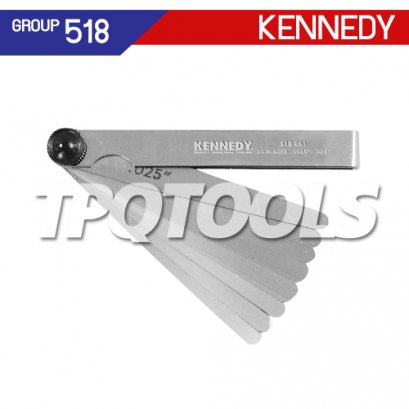 KEN-518-0650K ฟิลเลอร์เกจ 18 ใบชุด (นิ้ว) 0.0015"-0.025" KENNEDY IMPERIAL FEELER GAUGE SET