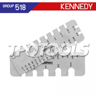 KEN-518-1165K เกจวัดมุม 0.2-10.0 มม. KENNEDY IMPERIAL WIRE GAUGE