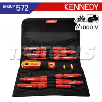 ไขควงหุ้มฉนวนกันไฟฟ้า 10 ตัว KEN-572-5870K