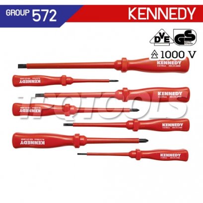 KEN-572-5900K ชุดไขควงด้ามหุ้มฉนวนไฟฟ้า VDE1000V  7 ตัว