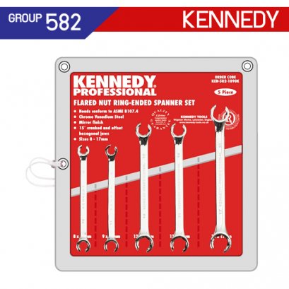 ชุดประแจแหวนผ่า 5 ตัว (MM) KEN-582-1090K