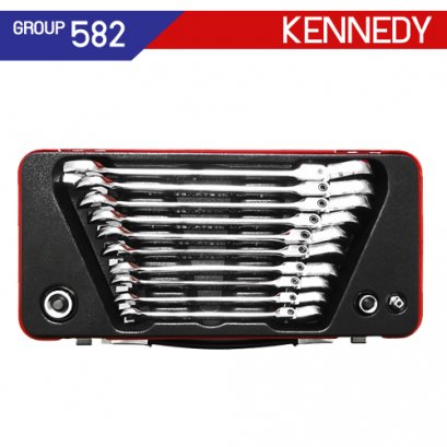 ชุดประแจแหวนฟรีข้างปากตาย 13 ชิ้น KEN-582-2250K