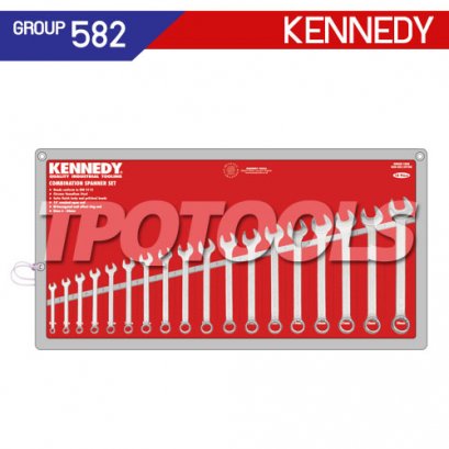 ชุดประแจแหวนข้างปากตาย 18 ตัว (MM) KEN-582-2970K