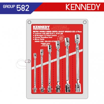 ชุดประแจกระบอก 6 ตัว (MM) KEN-582-3725K