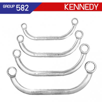 ชุดประแจแหวนโค้ง 4 ตัว (MM) KEN-582-3776K