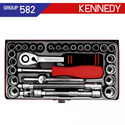 1/4 SQ DR บล็อกชุด 29 ชิ้น KEN-582-4895K