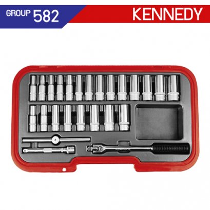 3/8 SQ DR บล็อกชุด 25 ชิ้น KEN-582-6190K