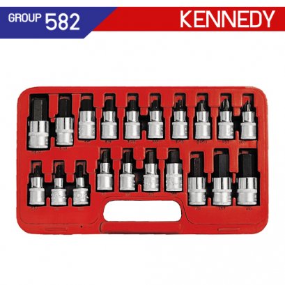 1/2 SQ DR ชุดลูกบล็อก 20 ชิ้น KEN-582-7880K