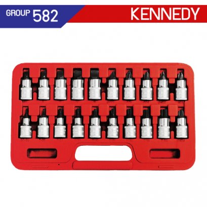 1/2 SQ DR ชุดลูกบล็อก 20 ชิ้น KEN-582-7890K