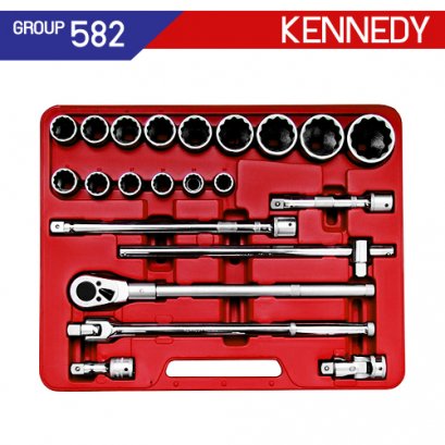 3/4 SQ DR บล็อกชุด 22 ชิ้น KEN-582-8720K