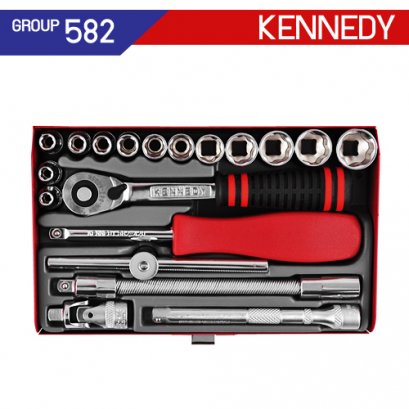 1/4 SQ DR บล็อกชุด 19 ชิ้น KEN-582-8800K