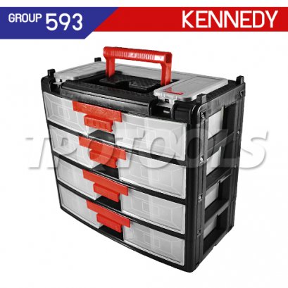 KEN-593-1760K กล่องเครื่องมือ 4 ลิ้นชัก 4 DRAWER PARTS CABINET