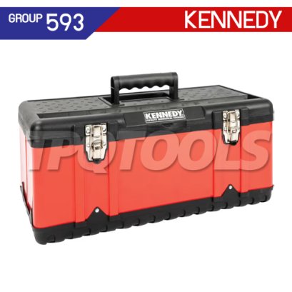 KENNEDY KEN-593-1440K HEAVY DUTY SITE TOOL BOXES กล่องเครื่องมือช่างรุ่นงานหนัก ขนาด 255*298*582 มม.(H+W+D) ด้านในมีถาดใส่อุปกรณ์ช่าง และ ACCESSORIES