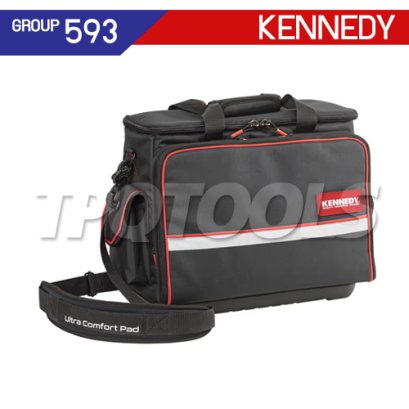 KENNEDY KEN-593-4210K “NEW” PILOT TOOL BAG กระเป๋าเครื่องมือช่างสำหรับนักบิล สะพานได้ ใส่เครื่องมือได้จุมาก รับน้ำหนักได้ดี ขนาด 360*205*420 มม. (H+W+D) น้ำหนัก 2.1 กก. (TOOLS NOT INCLUDED)