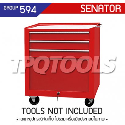 SEN-594-1030K ตู้เครื่องมือช่าง 3 ลิ้นชักมีล้อ+กุญแจล็อค ROLLER CABINETS