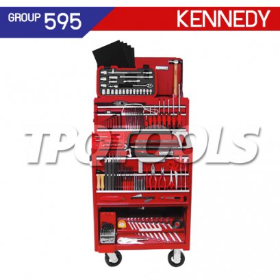 KEN-595-0550K ชุดเครื่องมือช่างพร้อมตู้เครื่องมือ 208 ตัว/ชุด ENGINEER&#039;S TOOL KIT