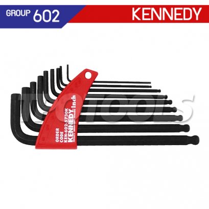 KEN-602-5730K (5/64&quot;-3/8&quot;) ประแจหกเหลี่ยมหัวบอลยาว 9 ตัวชุด