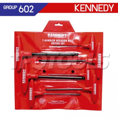 KEN-602-7770K (2.5-10 มม.) ประแจหกเหลี่ยมหัวบอลด้ามตัวที 7 ตัวชุด