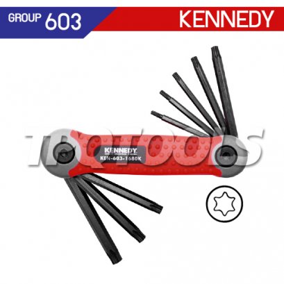 KEN-603-1680K (T9-T40) ประแจท็อกซ์พับได้ 8 ตัวชุด