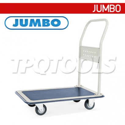 HL-111JT รถเข็นพื้นเหล็กชั้นเดียวแบบติดแผงแขวนจับข้างเดียวพับไม่ได้  FIX HANDLE รับน้ำหนัก 220 กก. JUMBO