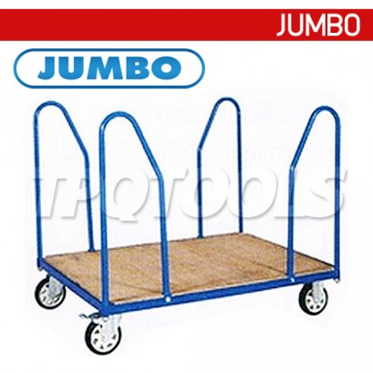 HTC-1208W รถเข็นวัสดุทรงยาวและเป็นแผ่น แบบใช้ขนวัสดุแท่งหรือม้วน พื้นไม้ ท่อสี่มุม JUMBO